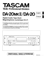 Tascam DA-20 - Owners Manual